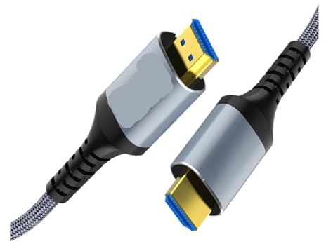XPBTBSUS Cable Largo HDMI de Fibra óptica 8K 2.1,4K a 120 Hz,8K a 60 Hz,HDCP 2.2 y 2.3,HDR 10,Cable eARC HDMI 2.1 Compatible con Monitor, TV, PS5 y PS4.(10m)