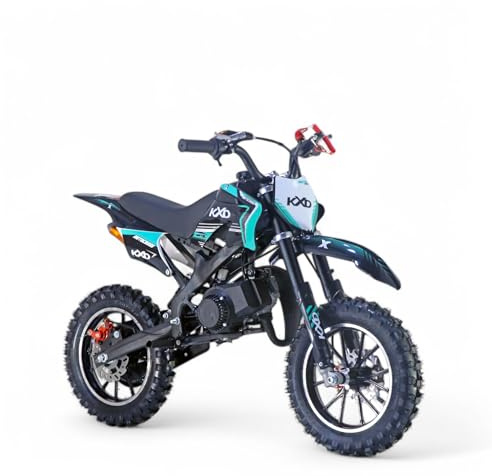 KXD 701A/706A/708A/703A /705 49cc 2/ 4Takt Dirtbike Pocket Dirtbike Motocrossbike Motocross Motorrad 49ccm Motor Bike Pocketbike (Helltürkis, KXD 701A 49ccm 2Takt Motocross)