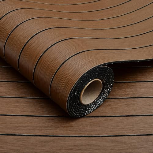 ANBILILA 3D Self Adhesive Wood Wall Panels, 40x300CM Peel and Stick Slat Effect Wallpaper, Soundproof Waterproof Vinyl Wall Stickers for Bedroom Living Room Decor