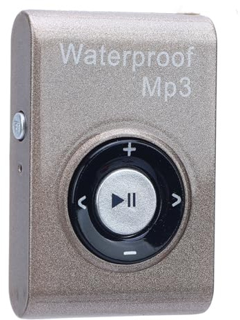 Bewinner Lecteur MP3 étanche pour la Natation, Boîtier en Aluminium IPX8, Lecteur MP3 8 Go avec Casque