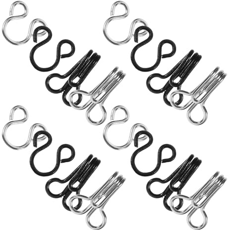 Alipis 400 pièces Lot de Crochets et Œillets Métalliques Robustes pour Couture Fermetures Résistantes pour Vêtements Pantalons Jupes Soutien-gorge Accessoires de Remplacement pour