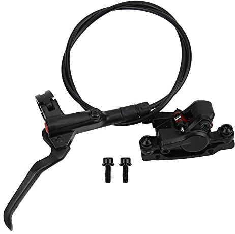 Set freni a disco per mountain bike Leve freno a disco idrauliche in lega di alluminio per ruota anteriore destra 800 mm Pastiglie freno nere a doppio pistone Design ergonomico
