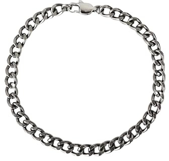 Lunara Atelier Titan Armband, Panzerkette 5,5 mm, Gliederkette, 100% reines TITAN, für empfindliche Haut, hypoallergen, schlicht und robust