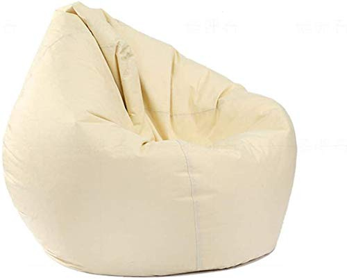 Pouf per Bambini e Adulti, Imbottita, Impermeabile, per Interni ed Esterni Sedia da Gioco e Sedia da Giardino, Senza Imbottitura (Beige, 1)