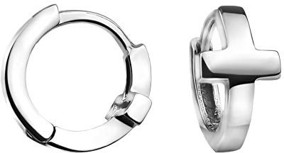 SOFIA MILANI - Damen Ohrringe 925 Silber - Creolen Klein Schlicht Kreuz - 20799