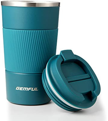 GEMFUL Taza de Café para Llevar sin BPA Aislamiento de Doble Pared Termico para café y té 380ml 510ml