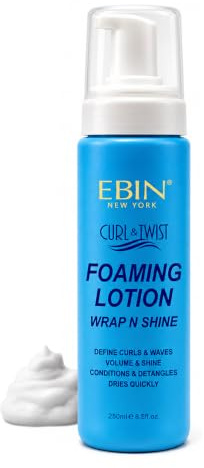 Curl & Twist Foaming Lotion Original - 8.5 oz/ 250ml | Enhancing Natural High Shine Curls, Taming Flyaways, Adding Volume - All Day Definition