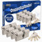 GERCAR Pro 4er Set Profilzylinder gleichschließend 90mm Schließzylinder 45/45 Doppelzylinder Zylinder - Messing matt Massiv - inkl. 10 Schlüssel - Wendeschlüssel - Länge: 90 mm, A:45 B:45-4x