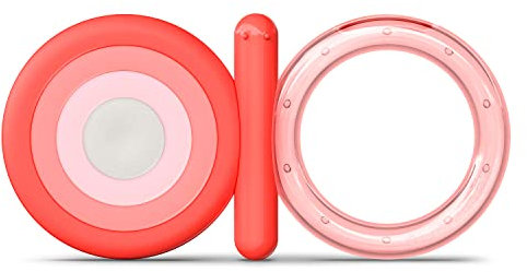 Suavinex, Beißring aus Silikon für Babys + 4 Monate, kühlend, flexibel, leicht, Schmetterlingsdesign, Rosa