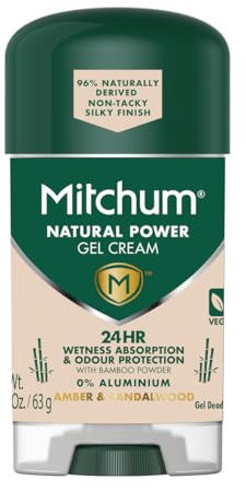 Mitchum Natural Power Gel Crème Ambre et Bois de Santal