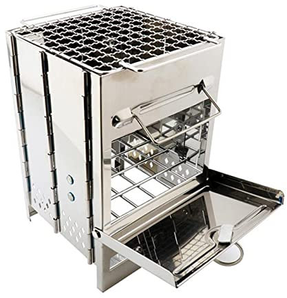 Camping Stove, Portable Camping Wood Stove, Lightweight Foldable Wood Burning Stove, Multi Fuel Camp Stove for Outdoor Traveling Picnic Hunting