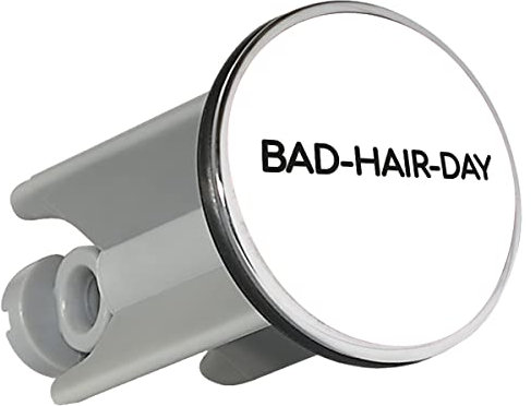 Huuraa Waschbeckenstöpsel Bad Hair Day Schriftzug Geschenk 4cm für Waschbecken Abflussstopfen Bad Hair Day Geschenkidee