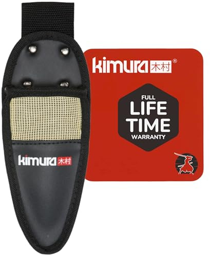 Kimura® Pro Secateurs Holster, Premium Heavy Duty PU Leather, Belt Mounted Pouch for Secateurs, Ideal for Range of Tools Including Secateurs, Pruning Shears, Scissors, Pruning Saw, Garden Clippers