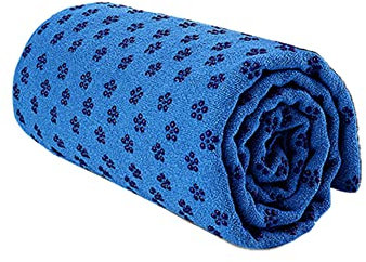 Morbuy Mikrofaser Hot Yoga Handtuch, Yoga Mat 183x63cm rutschfest Fitnesstuch Weich Atmungsaktiv Antirutsch Yogatuch Gilt für Fitness Ausbildung (183x63cm,klassisch blau)