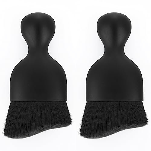cobee Brosse Douce de Nettoyage d'intérieur de Voiture Pas de Rayures, 2 Paquets de brosses de Nettoyage de Voiture Duster avec Poils Doux, brosses de dépoussiérage de l'espace de (Style B)