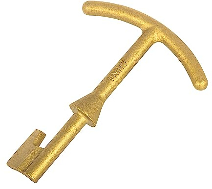 EFIELD Wasserzähler Schlüssel, Wasserzähler-Boxschlüssel, Messing, 14 cm Länge