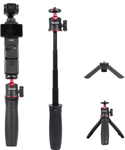 PellKing Tabletop Tripod and Selfie Stick Tripod Kit for DJI OSMO Pocket 3 2 Camera