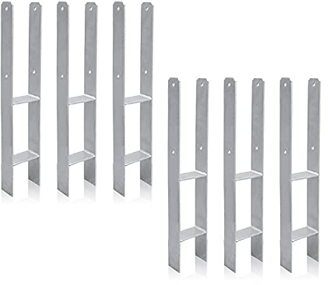 Eulenke H-Pfostenträger: Vielseitiger 101-mm-H-Anker, 600 x 60 mm – Stabile Verankerung für Pfostenträger (6 Stück)