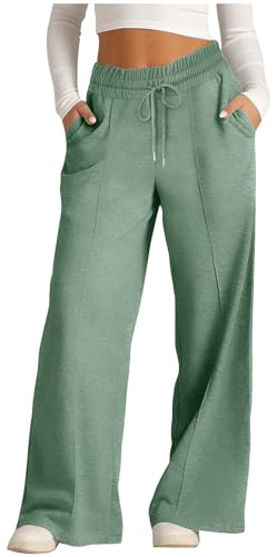 Sweatpants for Women UK Wide Leg Lounge Pants Comfy Baggy Trousers Plus Size Loose Joggers Bottoms Athletic Pants Sports Outdoor Trousers Hiking Running Sweat Pants with Pocket