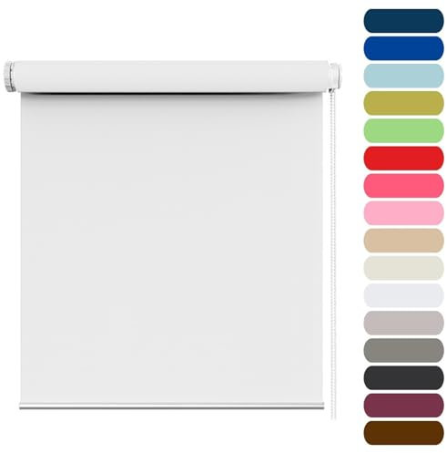 Skylight Roof Windows and Blinds 90 x 185 cm Without Drilling, Translucent and Darkening, Blackout Vision Curtains, Portable Sunshade Privacy Screen, for any Room, White