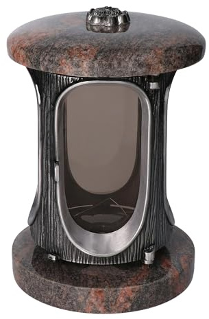 Lampe funéraire en Aluminium Couleur Vieilli en Granite Aurora India