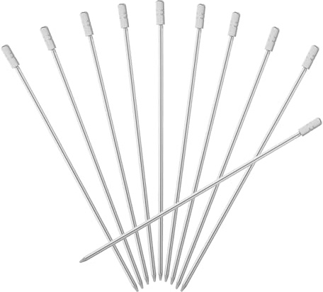 QUARKZMAN 20uds Inoxidable Acero Cóctel Palillos 4, 25 Metal | Fruta Reutilizables Largos Martini Brochetas Fiesta Bebida Aperitivo Plata Cuadrado