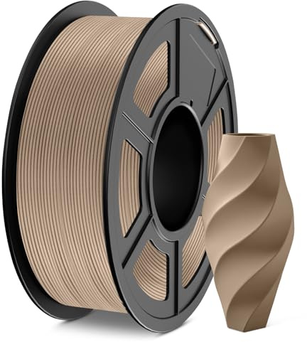 JAYO PLA Holz Filament 1,75mm, Echtes Wood PLA 3D Drucker Filament | 15% Holzfasern für natürliche Optik, Haptik & Duft, Höhere Schmelzfließrate, 1,1 kg Spule, Maßgenauigkeit +/- 0,02 mm
