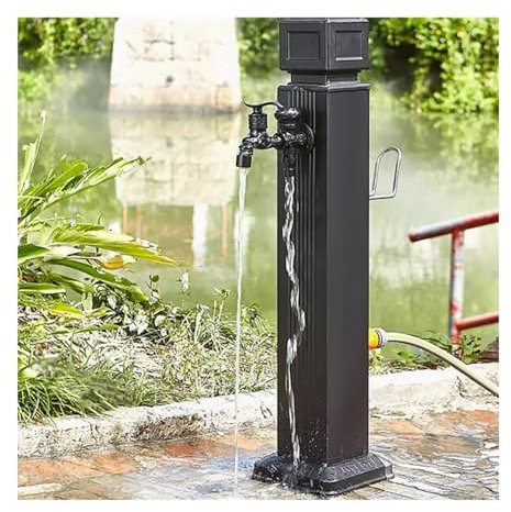 Stainless Steel Outdoor Garden Water Column Faucet Anti Freeze Anti Rust Water Tap Pillar for Courtyard Floor Mount Hose Stand Durable and Stylish Water Feature
