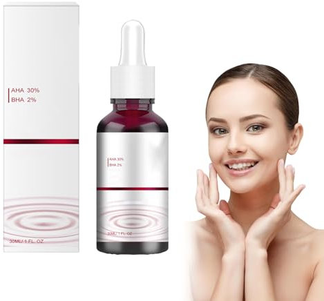 Sérum Exfoliant Visage 30% AHA + 2% BHA,Solution de Peeling 30% AHA + 2% BHA,Solution Exfoliante,Réduit les Points Noirs,les Pores,30ml