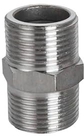 1/8'' - 2'' NPT Außengewinde Gleicher Nippel 304 Edelstahl DN6 - DN50 Wassergussrohrverschraubung Gelenkkupplungsanschluss(2)