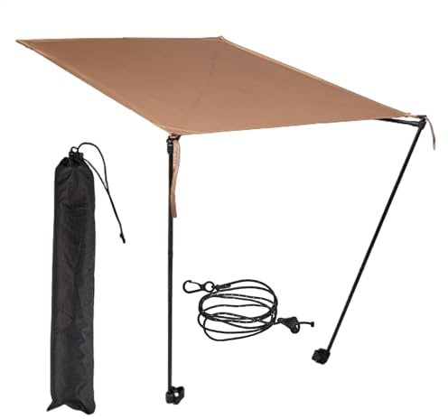 Robuster Strandschirm, Strandschirme für, strapazierfähig, tragbar, Strandschirme mit einziehbarem Schirm, Leichter Strandschirm, Gartenzelte zum Wandern, kaki, riferimento alla