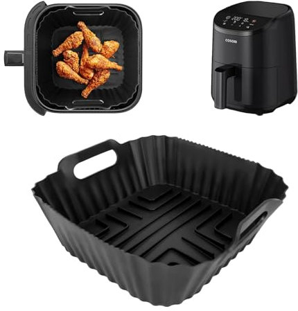 Molde de silicona accesorios para freidora de aire caliente COSORI pequeña 2L, mini freidora de aire para 1 persona, inserto de silicona para freidora de aire, accesorios para molde de hornear