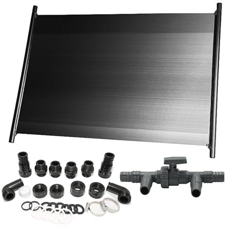 HAF® 2X Solarkollektor 300 x 120 cm inkl. 3-Wege Solarweiche | Heizmatte für 40m³ Schwimmbecken bis zu 6°C Wassererwärmung | Solarheizung Pool Heizung beliebig erweiterbar | Qualität: Made in Europe