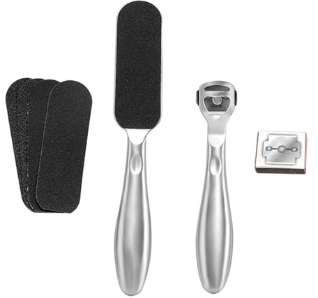 Edelstahl Hornhautentferner 1 Satz Pediküre Trimmer für Maniküre | Fußpflege Werkzeug, Leicht zu Reinigen, Ergonomische Form, zur Hornhautentfernung an Händen und Füßen