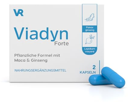 Viadyn – Nahrungsergänzung für Männer mit Maca, Ginseng & Tribulus – Pflanzliche Rezeptur für Vitalität & Wohlbefinden – Made in EU (2 Kapseln)