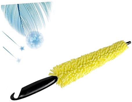 TOPBATHY Spazzola per Cerchi Auto e Ruote in Spugna Manico in Plastica e Gancio Strumento per Pulizia Pneumatici Auto per Raggi e Moto