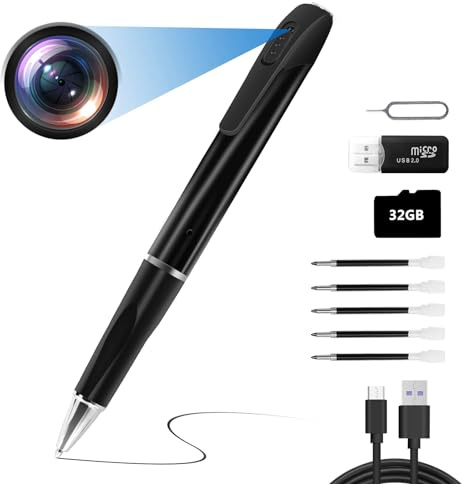 TANGMI Kroppskamera, 1080P HD-kroppskam med 32 GB micro-SD-kort, videoinspelning och liten fotokamera