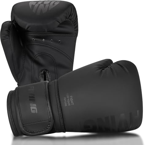 FIVING Kids Boxing Gloves for Kickboxing & Heavy Bag Training (Black,4oz)