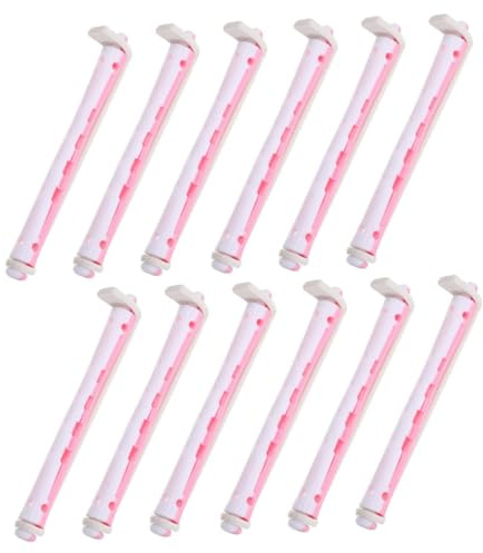 BIUDECO 24pcs Hair Rollers for Short Hair Plastic Perm Rods Easy to Use Curling Stick for Home DIY Use and Salon Shop Styling