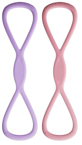 Banda de Resistencia en Forma de 8: Cuerda elástica para Fitness, expansor de Hombros, Extractor de Silicona | Entrenador de Alta Elasticidad para Entrenamientos de Yoga en casa, Brazos, Espalda,