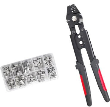 Pinza crimpatrice da pesca, strumento per funi metalliche, resistente, in acciaio al carbonio, kit da appendere all'aperto