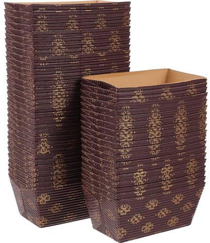 Ipetboom Stampi per Plumcake in Carta Rettangolari Piccoli 50 Pezzi, Teglie da Forno Antiaderenti per Pane, Forniture Monouso per Cucina e Pasticceria, per Feste e Dessert