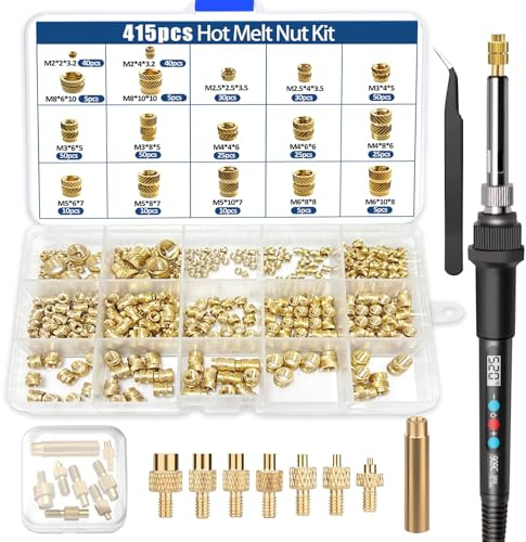 VTSHENY 415 Piezas Kit Insertos Roscados, M2/M2.5/M3/M4/M5/M6/M8