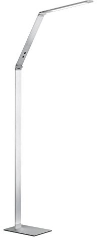 Fischer & Honsel Stehleuchte Geri 1x LED 11,0 Watt, aluminiumfarben, 4 Stufen CCT, 4 Stufen Dimmer,45840, 36 x 17 x 133 cm (LxBxH), aluminium natur