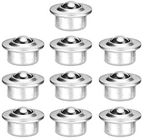 OUNONA Edelstahl Kugellager Rollen 3.00X3.00X1.50Cm Montiertes Transferlager Mit Schutzabdeckung Für Möbelrollen Und Elektrowerkzeug Zubehör Niedriges Drehmoment Langlebig