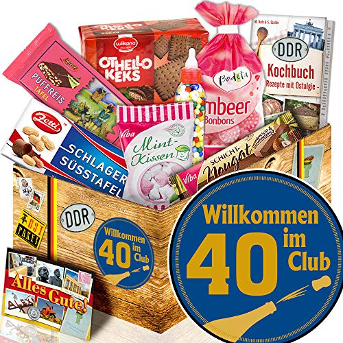 Wilkommen im Club 40 - Ostalgie Süßigkeiten Set - Geburtstag 40 Freundin