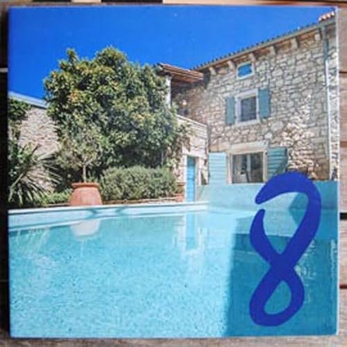 Azul'Decor35 Targa di Terracotta con Numero civico 8 di 20 x 20 x 0,7 cm