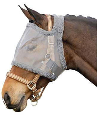 NETPROSHOP Fliegenmaske ohne Ohren Tragbar ohne Halfter Shetty, Fohlen Pony/Cob/Full