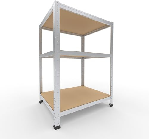 shelfplaza Home 100x75x60cm Schwerlastregal verzinkt mit 3 Böden x 175kg | Kellerregal · Lagerregal · Metallregal · Regale für Kellerraum · Steckregal · Abstellraum Regal
