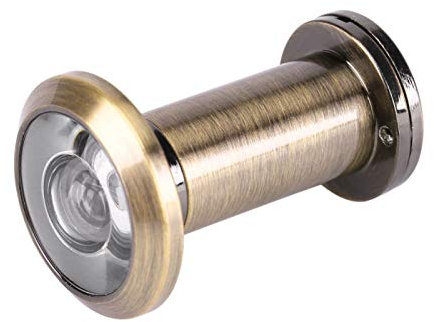 BORDSTRACT Spioncino per Porte Blindate con Copertura, Ampio Angolo di Visione di 200 Gradi, per Spessore Porte da 35 mm a 60 mm, Massima Sicurezza(Bronzo Verde)